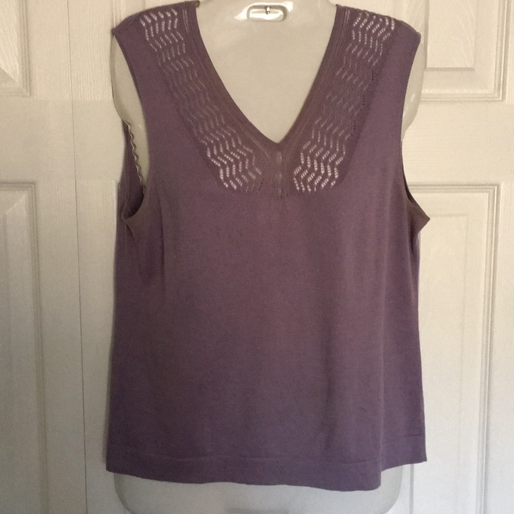 Lavender silk, cotton and cashmere sweater set